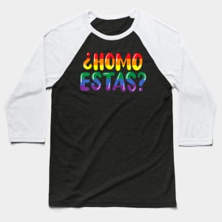 LGBTQ Flag Gay Pride Month Homo Estas Spanish Mexican Baseball T-Shirt